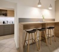 Kitchen and eating area