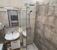 Walk-in shower.