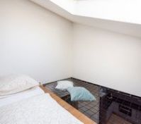 Loft bedroom with skylight window