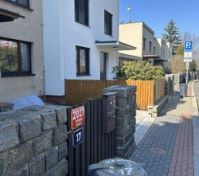 Building exterior with street address
