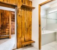 Hallway and stairs up to the bedroom