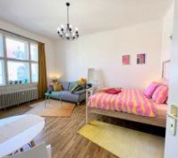 Bright studio from doorway