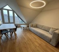 Pohled na obývací pokoj při denním světle