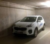 Safe garage parking inside the building