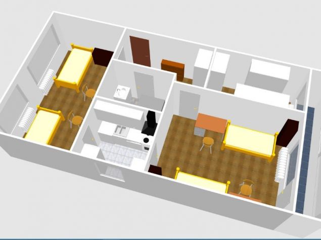 3D plán, celý byt