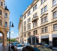Historic Prague street building exterior