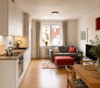 Open-plan living kitchen dining area