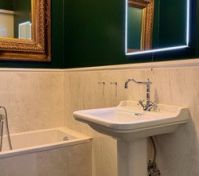 Bathroom with the bath