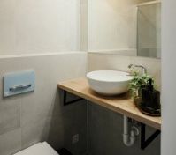 Modern bathroom with vessel sink