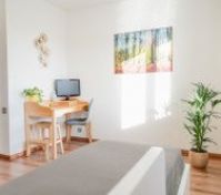 Second bedroom with desk TV