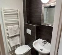 Full bathroom with shower toilet
