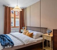 Cozy bedroom with double bed