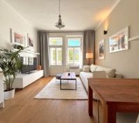 Living room with dining table