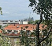 Prague castle view from the balcony