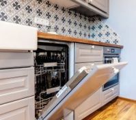 Kitchen dishwasher and oven detail