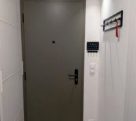 Apartment entry door with intercom