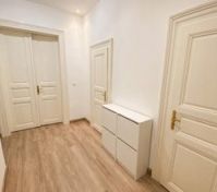 Bright hallway with classic white doors