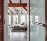 1st bedroom passing through bathroom