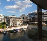 Balcony view over marina