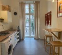 kitchen with balcony