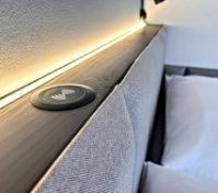 Bed headboard wireless charging detail