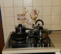 gas stove and electric oven with grill