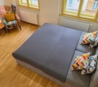 Living area with sofa bed and chair