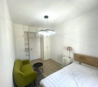 Bedroom with built-in wardrobe storage