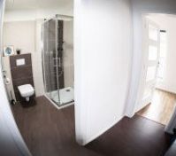 Bathroom with shower and toilet