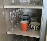 Kitchen cabinet glasses mugs storage