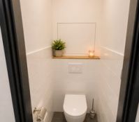 Compact separate toilet room