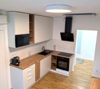 Modern kitchen overhead view