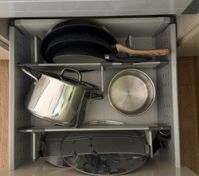 Kitchen drawer pots pans organized