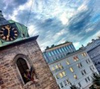 view at St. Peter's tower from apartment window