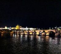 Prague Castle at night after me spending some time at Mozart's. It takes about 5min walk to get to this beautiful spot.