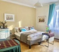 Bright room with double bed