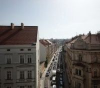 The view from the living room looking down towards the river