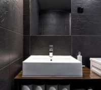 Bathroom with a washing machine