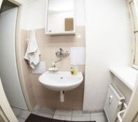 Bathroom sink with mirror cabinet