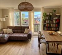 Bright living and dining area