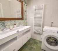Bathroom - washing machine and heating unit