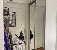 inbuild high mirror wardrobe in corridor