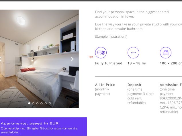 Pronájem pokoje Praha