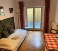 Living area with sofa and table
