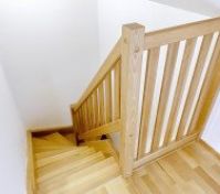 Stairs to the study/guest bedroom
