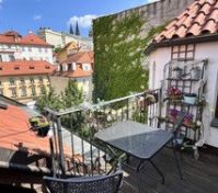 terasa na Pražský Hrad