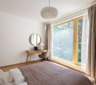 Bedroom with large garden window