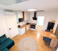 Open plan living dining kitchen overview
