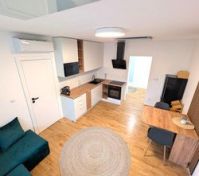 Open plan living dining kitchen overview
