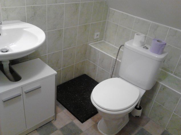 prostorná koupelna se záchodem a možnost pračky
